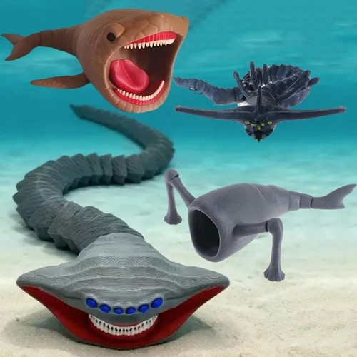 Jointed deep sea monster - sea,