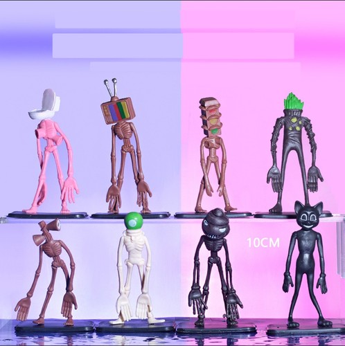8pcs siren head action figure - 8pcs,