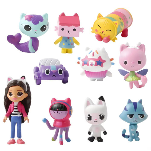 10pcs set gabby dollhouse - 10pcs/set,