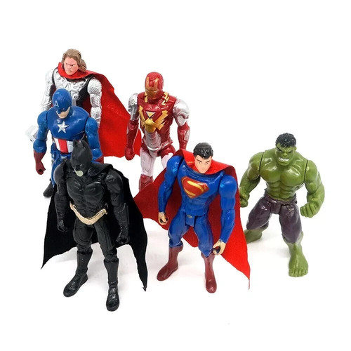 6pcs superhero action - superhero, figure