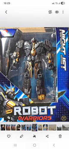 Night jet transforming robot - night,
